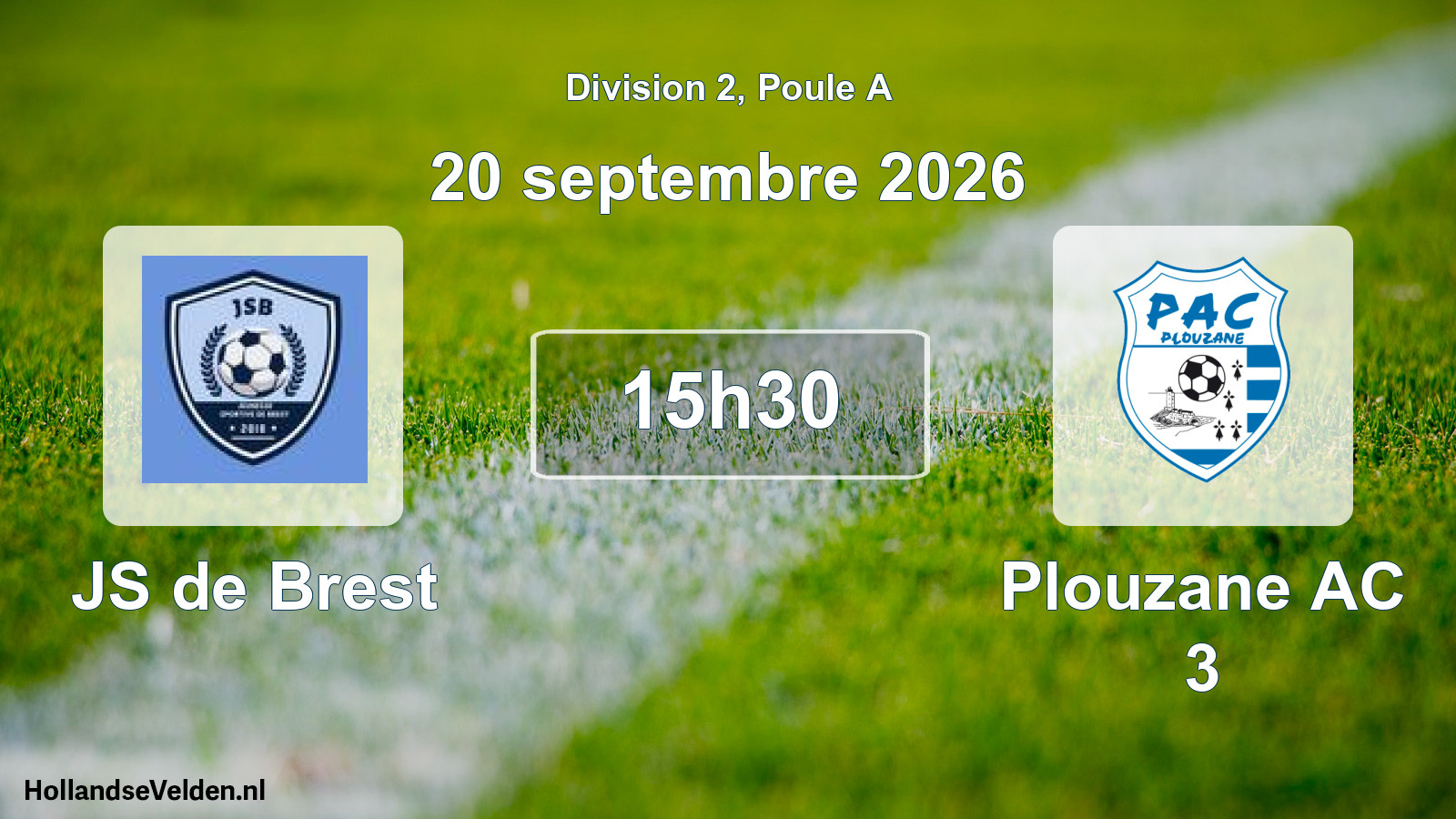 Match programmé: JS de Brest - Plouzane AC 3 (20 septembre 2026)