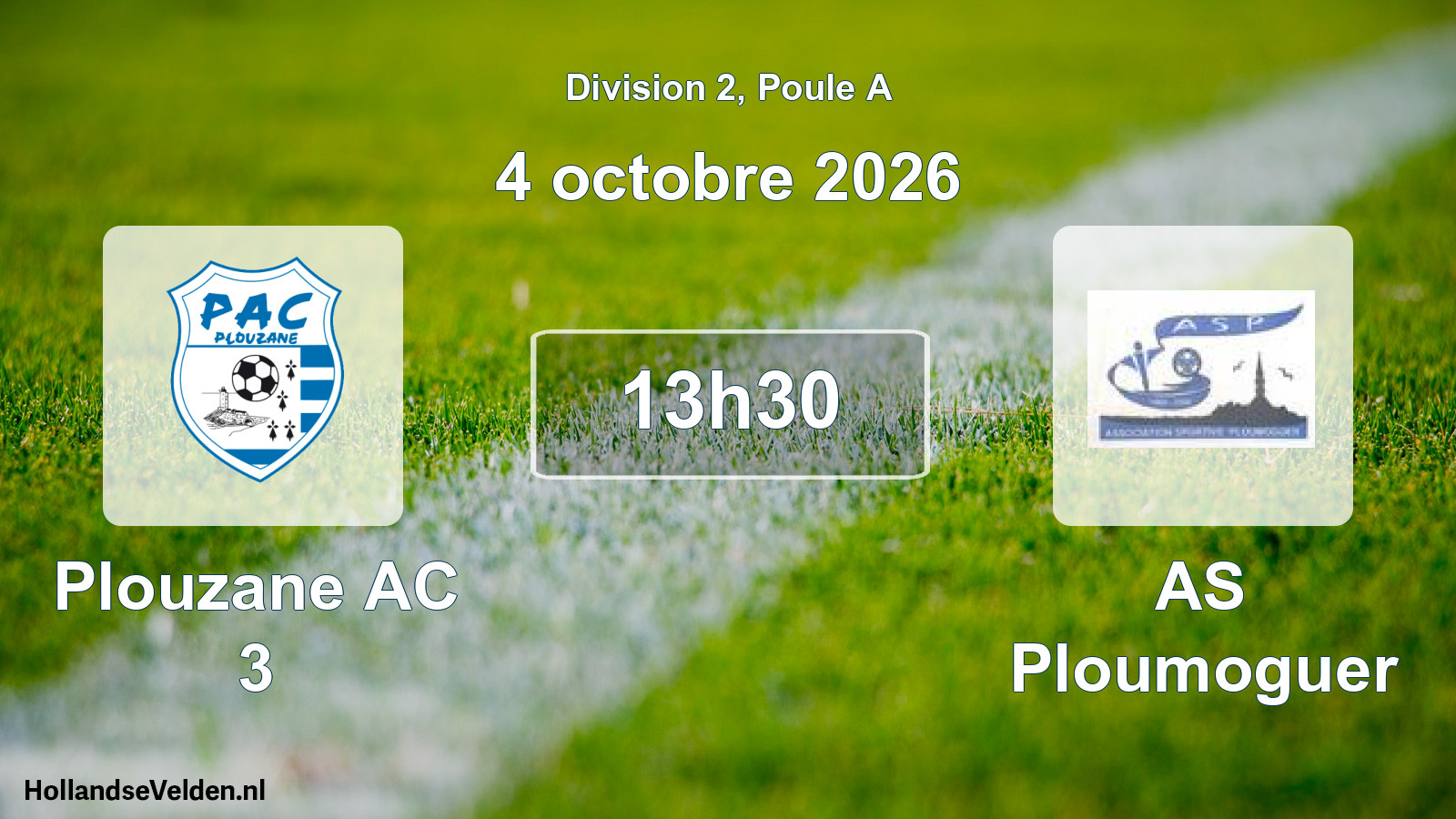 Match programmé: Plouzane AC 3 - AS Ploumoguer (4 octobre 2026)
