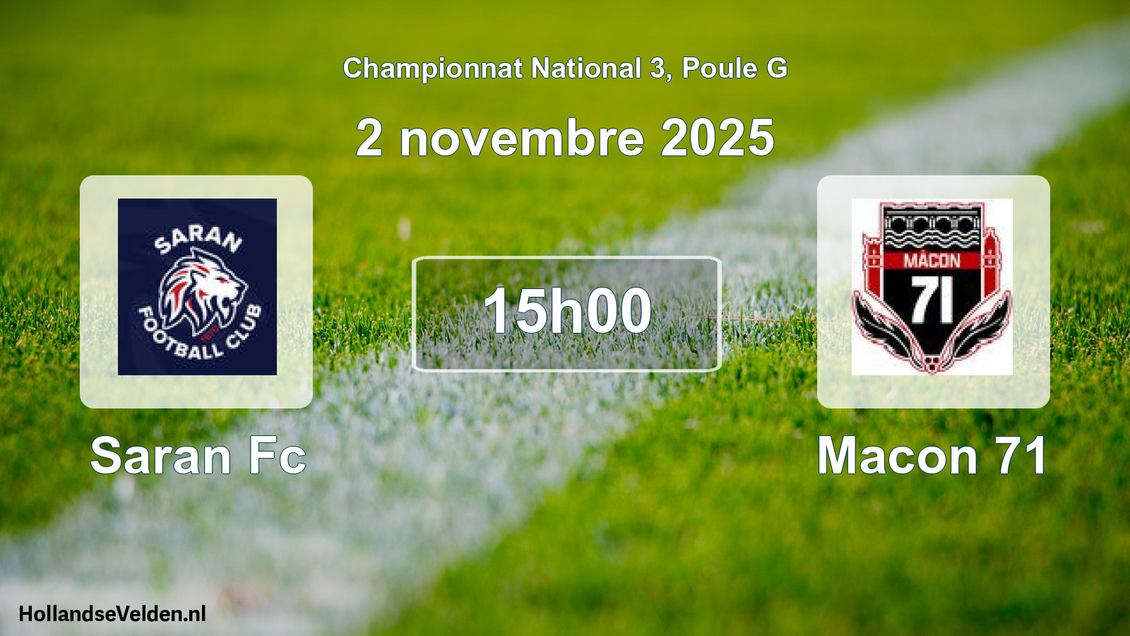 Geplande wedstrijd: Saran Fc - Macon 71 (2 novembre 2025)