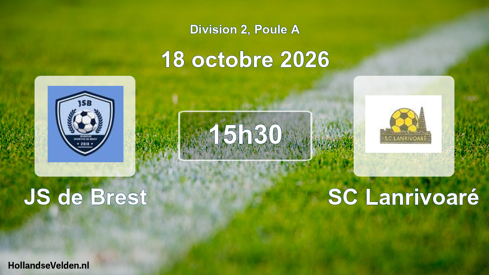 Match programmé: JS de Brest - SC Lanrivoaré (18 octobre 2026)