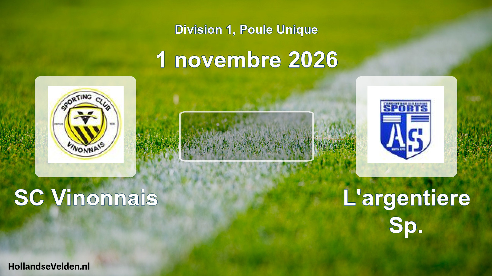 Geplande wedstrijd: SC Vinonnais - L'argentiere Sp. (1 november 2026)