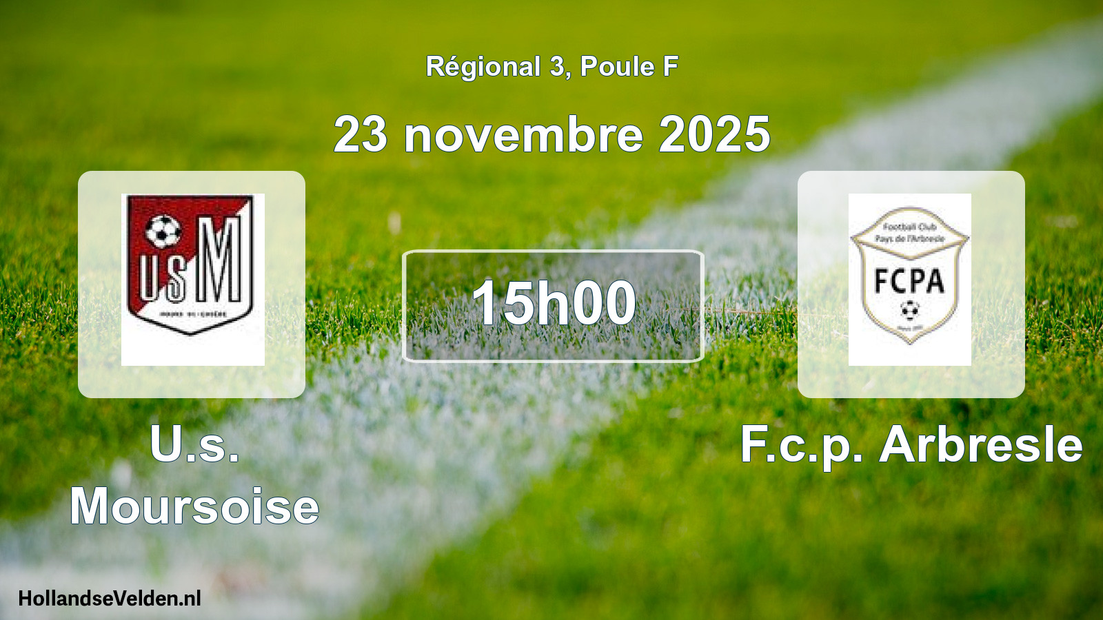 Scheduled Match: U.s. Moursoise - F.c.p. Arbresle (23 November 2025)