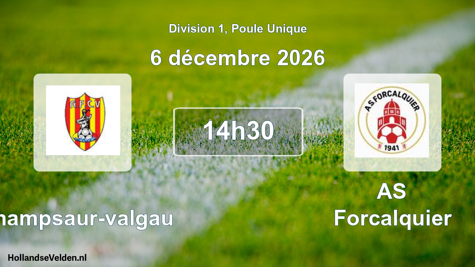 Scheduled Match: Champsaur-valgau - AS Forcalquier (6 December 2026)