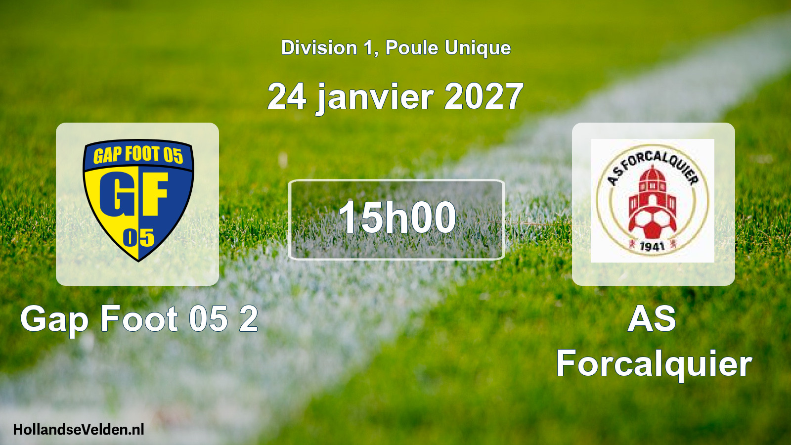 Geplande wedstrijd: Gap Foot 05 2 - AS Forcalquier (24 januari 2027)