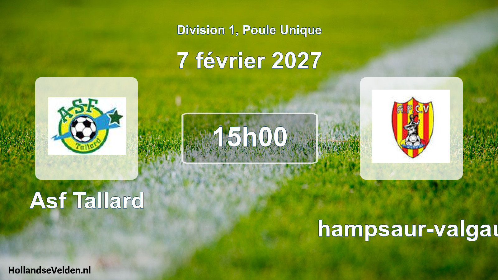 Geplande wedstrijd: Asf Tallard - Champsaur-valgau (7 februari 2027)