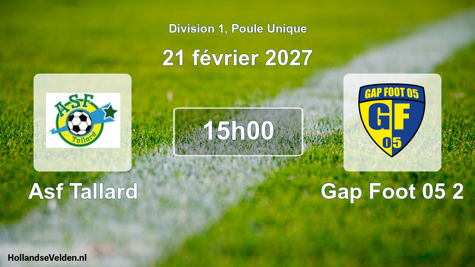 Geplande wedstrijd: Asf Tallard - Gap Foot 05 2 (21 februari 2027)