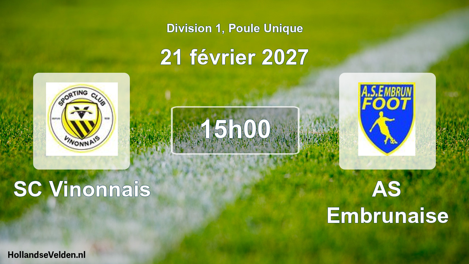 Scheduled Match: SC Vinonnais - AS Embrunaise (21 February 2027)