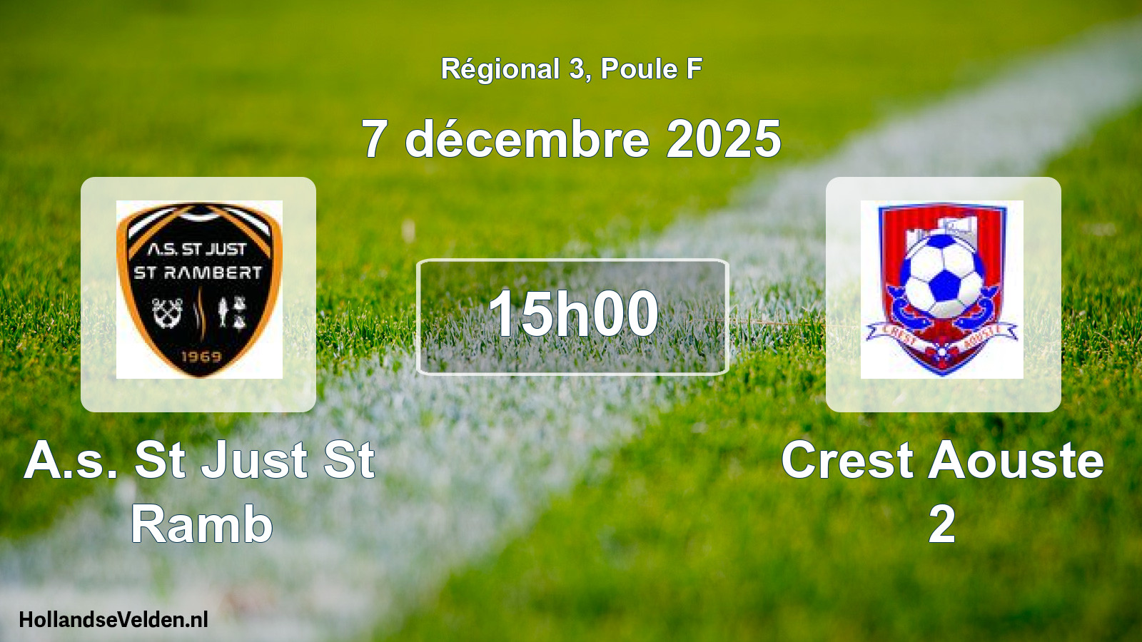 Scheduled Match: A.s. St Just St Ramb - Crest Aouste 2 (7 December 2025)