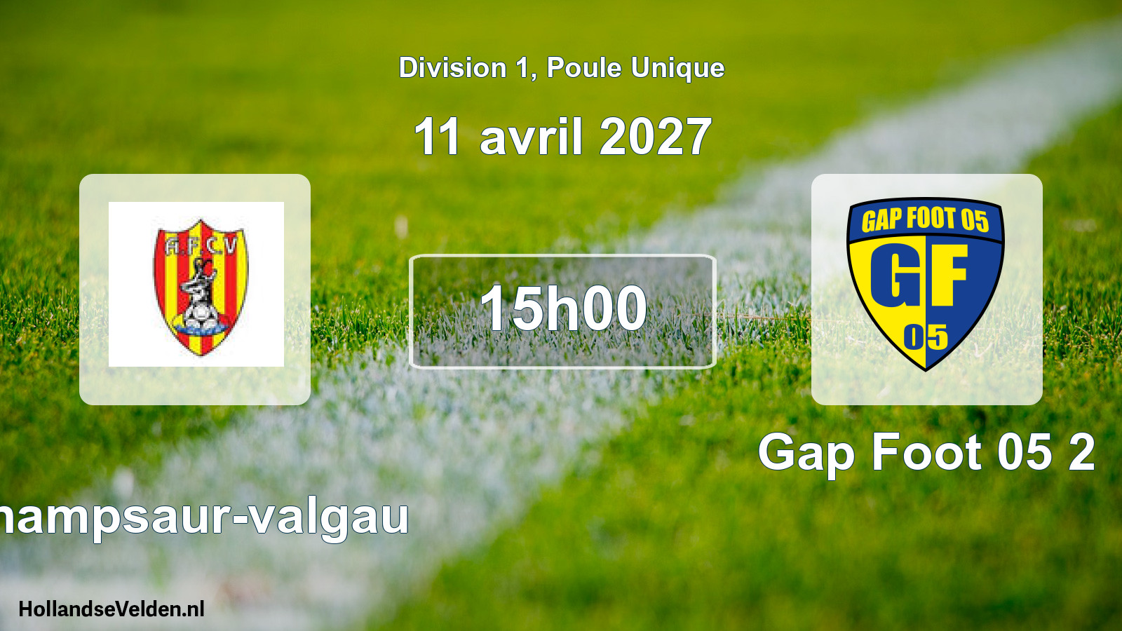Scheduled Match: Champsaur-valgau - Gap Foot 05 2 (11 April 2027)