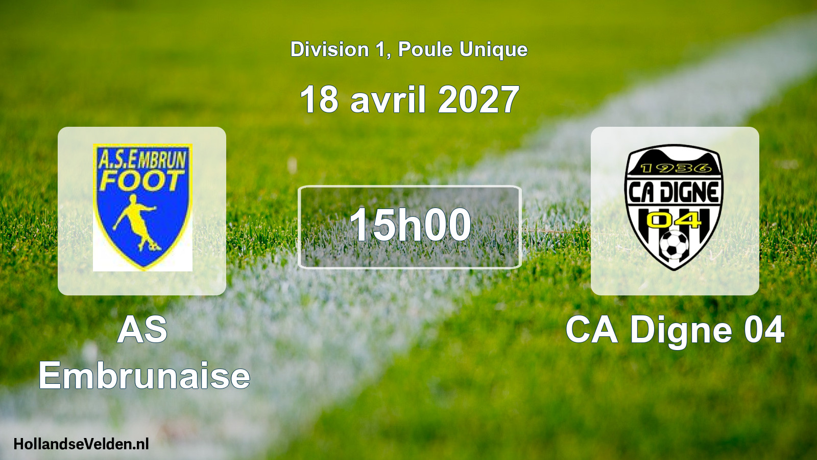 Scheduled Match: AS Embrunaise - CA Digne 04 (18 April 2027)
