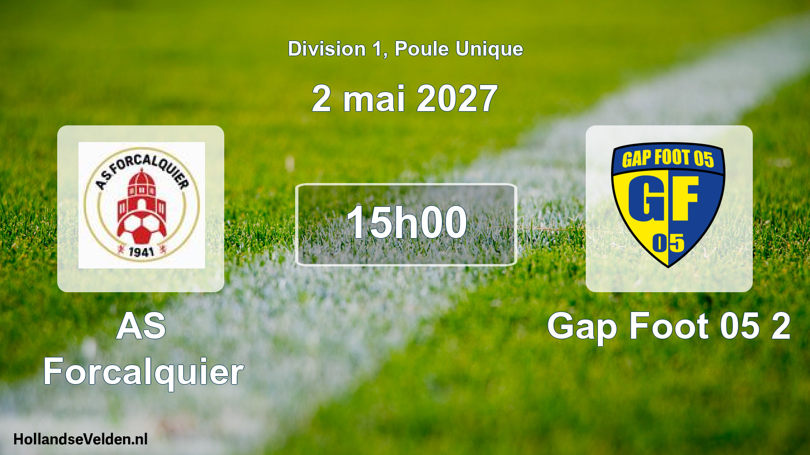 Scheduled Match: AS Forcalquier - Gap Foot 05 2 (2 May 2027)