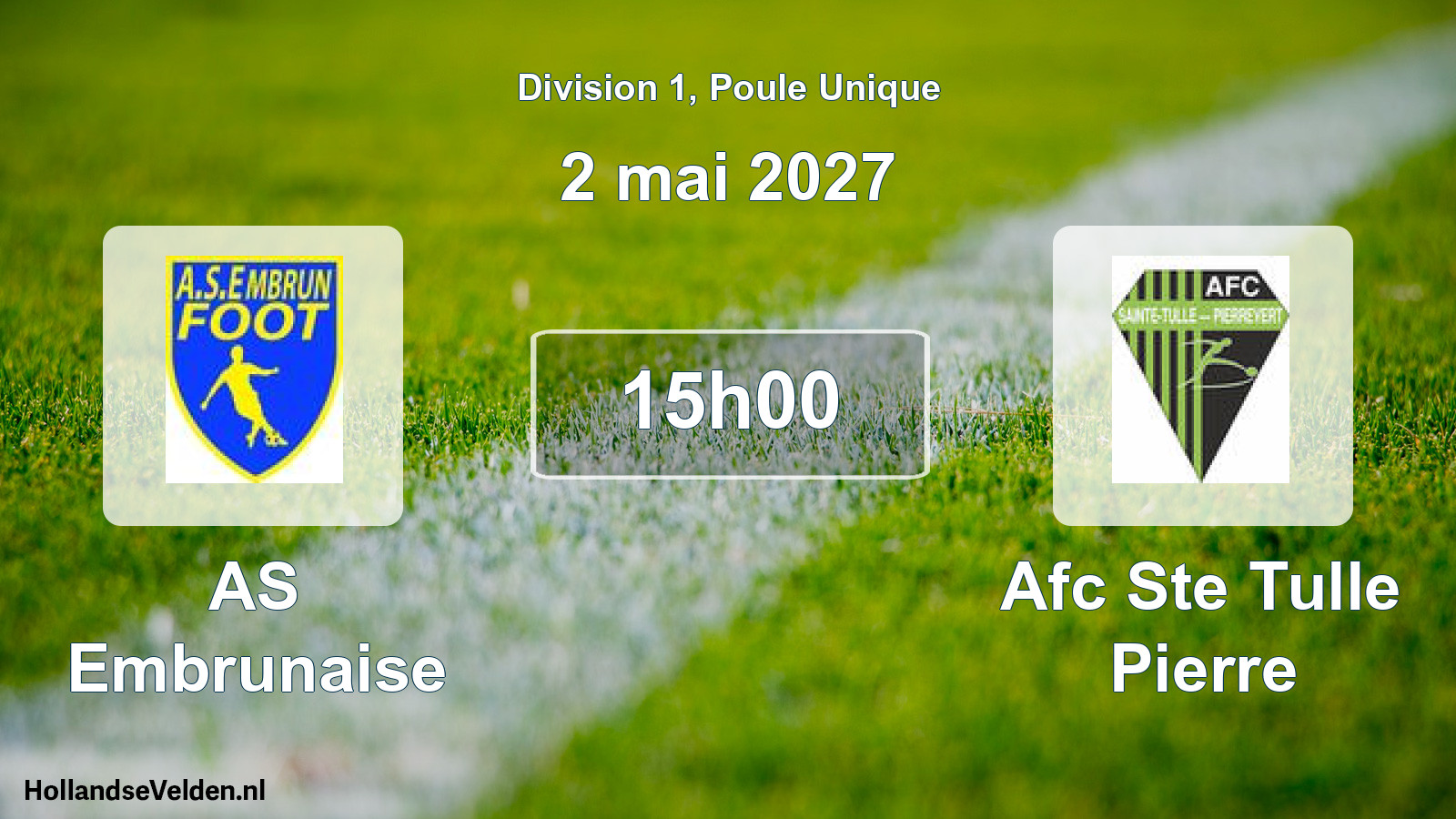 Geplande wedstrijd: AS Embrunaise - Afc Ste Tulle Pierre (2 mei 2027)