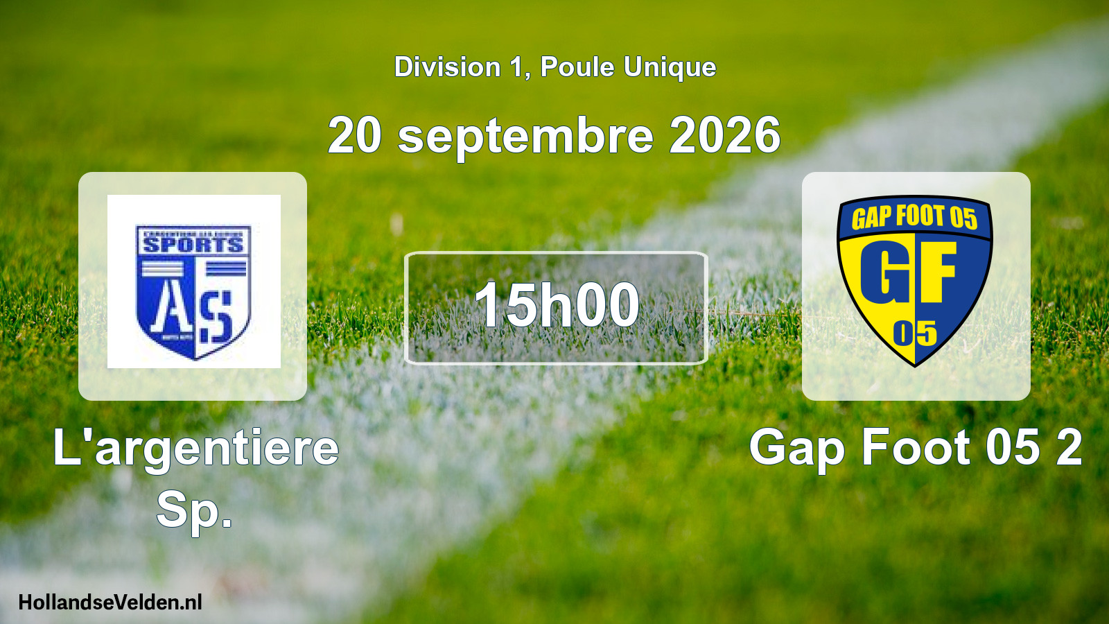 Geplande wedstrijd: L'argentiere Sp. - Gap Foot 05 2 (20 september 2026)
