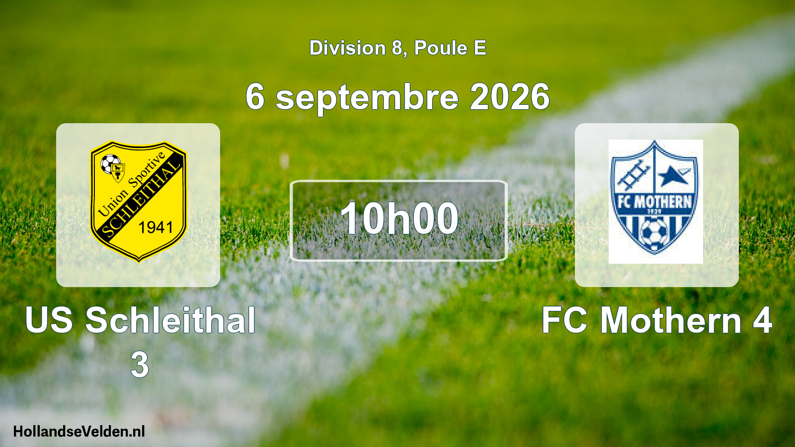 Scheduled Match: US Schleithal 3 - FC Mothern 4 (6 September 2026)