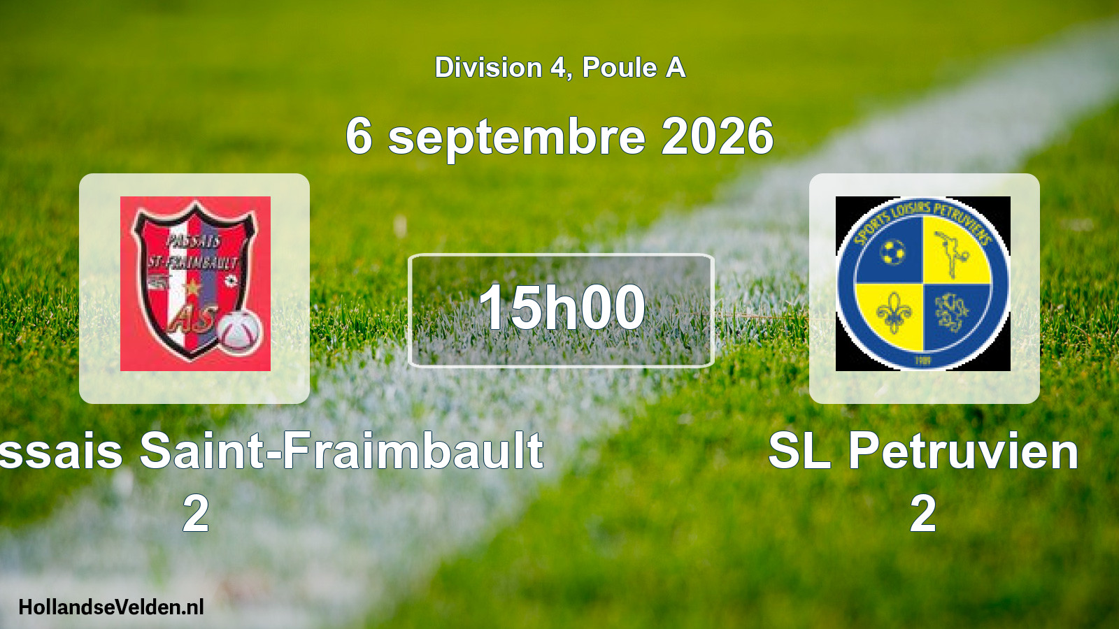 Match programmé: AS Passais Saint-Fraimbault 2 - SL Petruvien 2 (6 septembre 2026)
