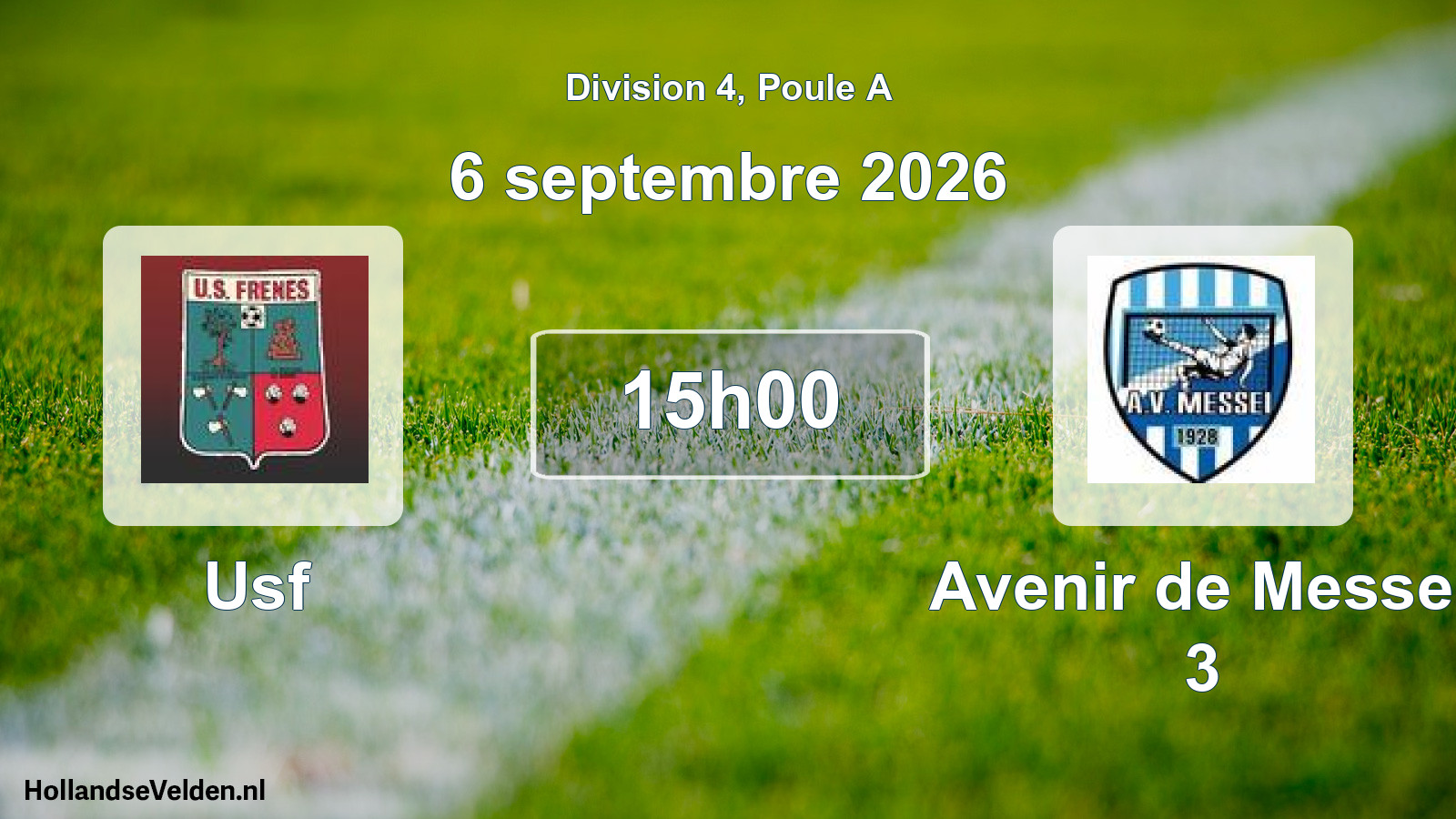 Scheduled Match: Usf - Avenir de Messei 3 (6 September 2026)