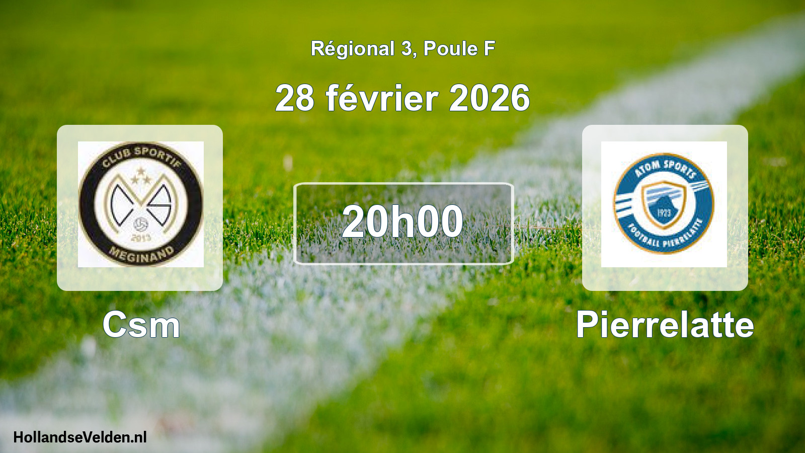 Geplande wedstrijd: Csm - Pierrelatte (28 février 2026)