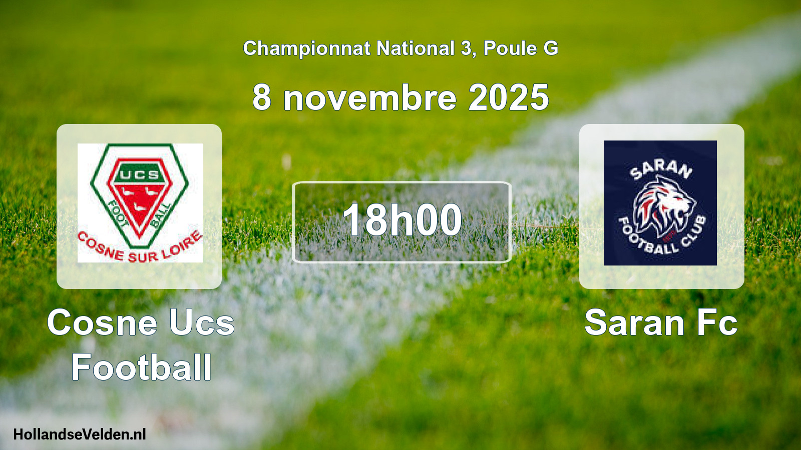 Geplande wedstrijd: Cosne Ucs Football - Saran Fc (8 novembre 2025)