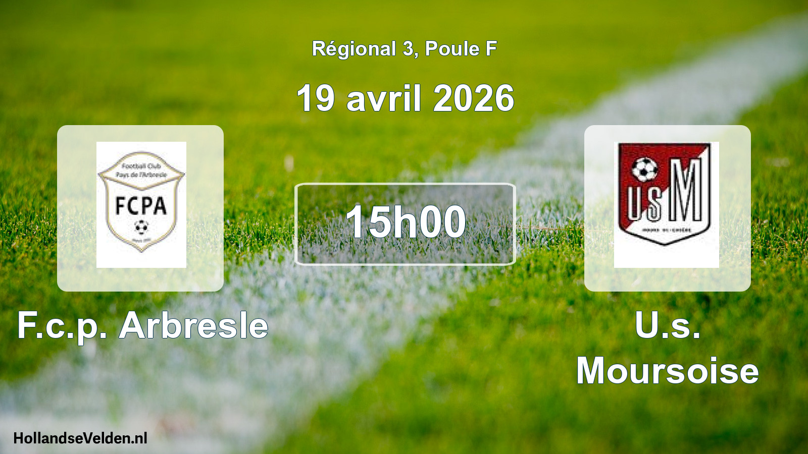 Scheduled Match: F.c.p. Arbresle - U.s. Moursoise (19 April 2026)