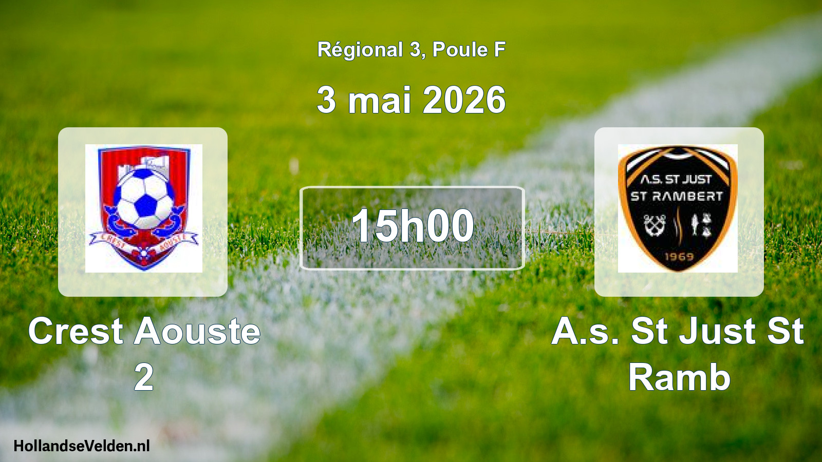 Scheduled Match: Crest Aouste 2 - A.s. St Just St Ramb (3 May 2026)