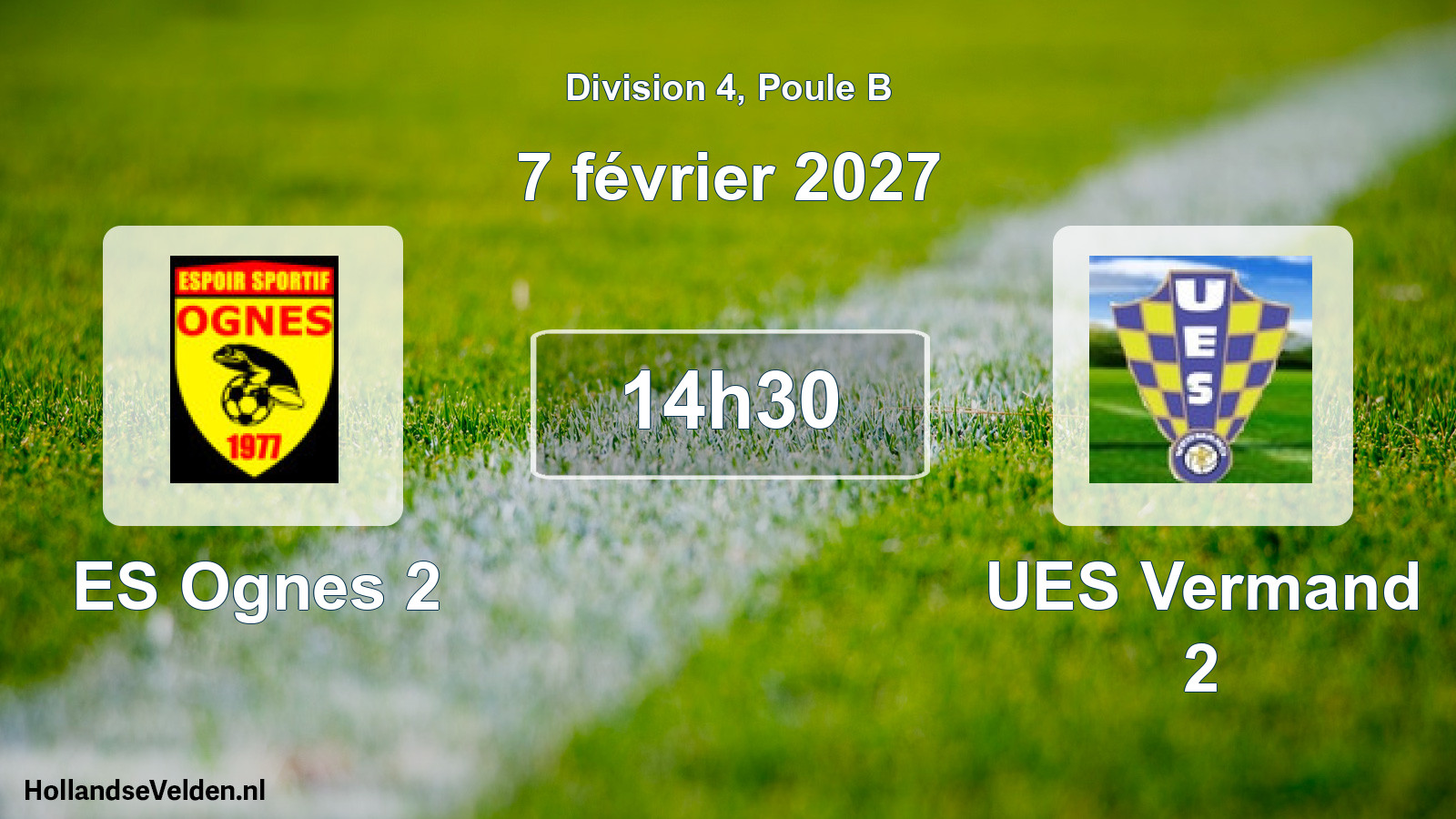 Scheduled Match: ES Ognes 2 - UES Vermand 2 (7 February 2027)