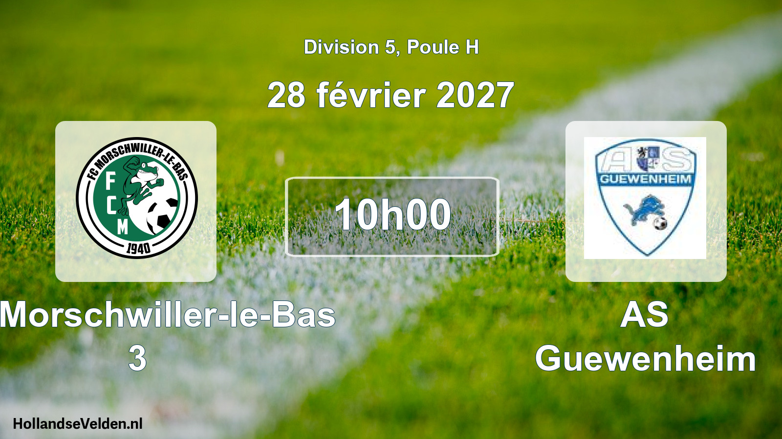 Scheduled Match: FC Morschwiller-le-Bas 3 - AS Guewenheim (28 February 2027)