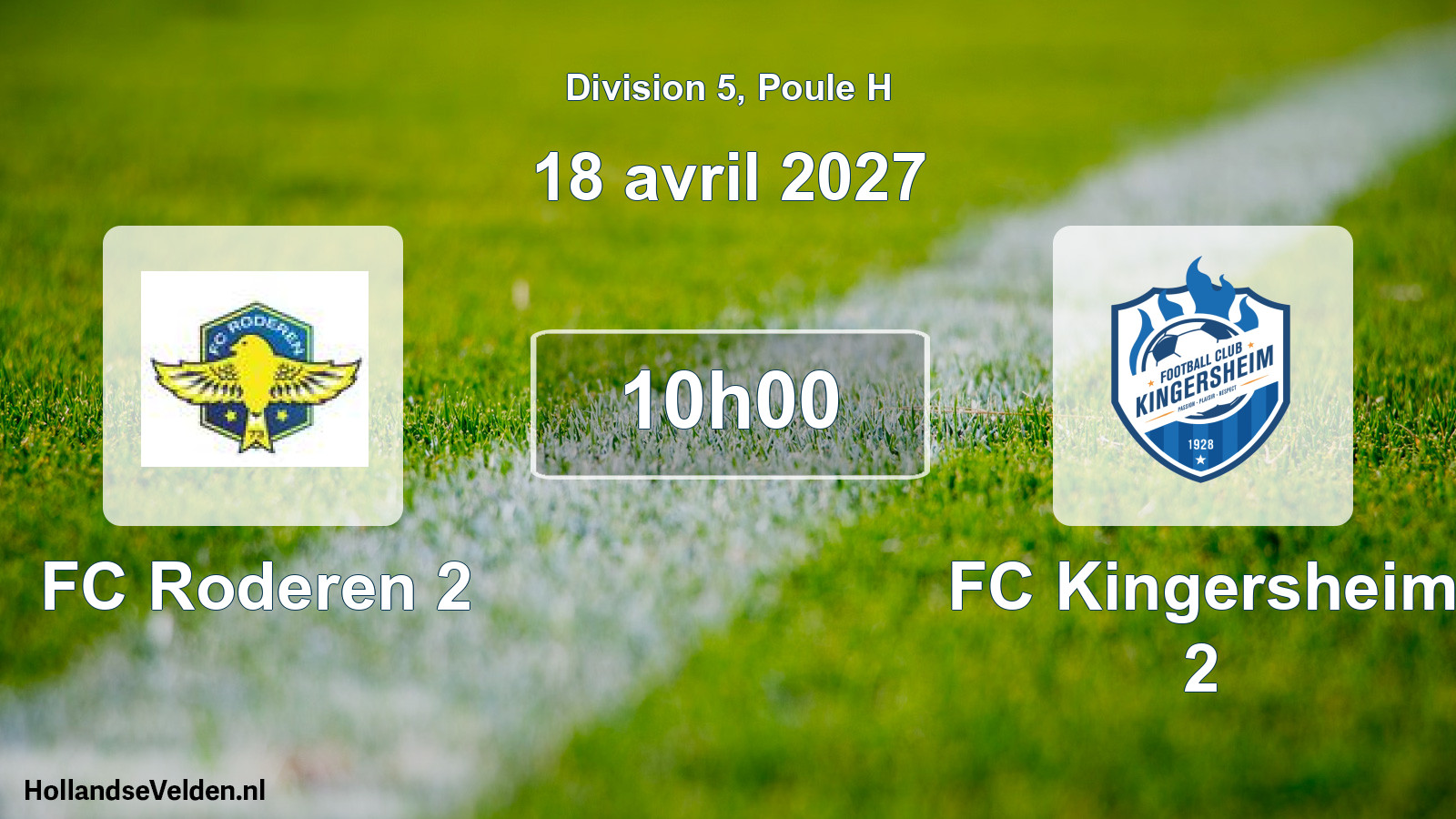 Scheduled Match: FC Roderen 2 - FC Kingersheim 2 (18 April 2027)