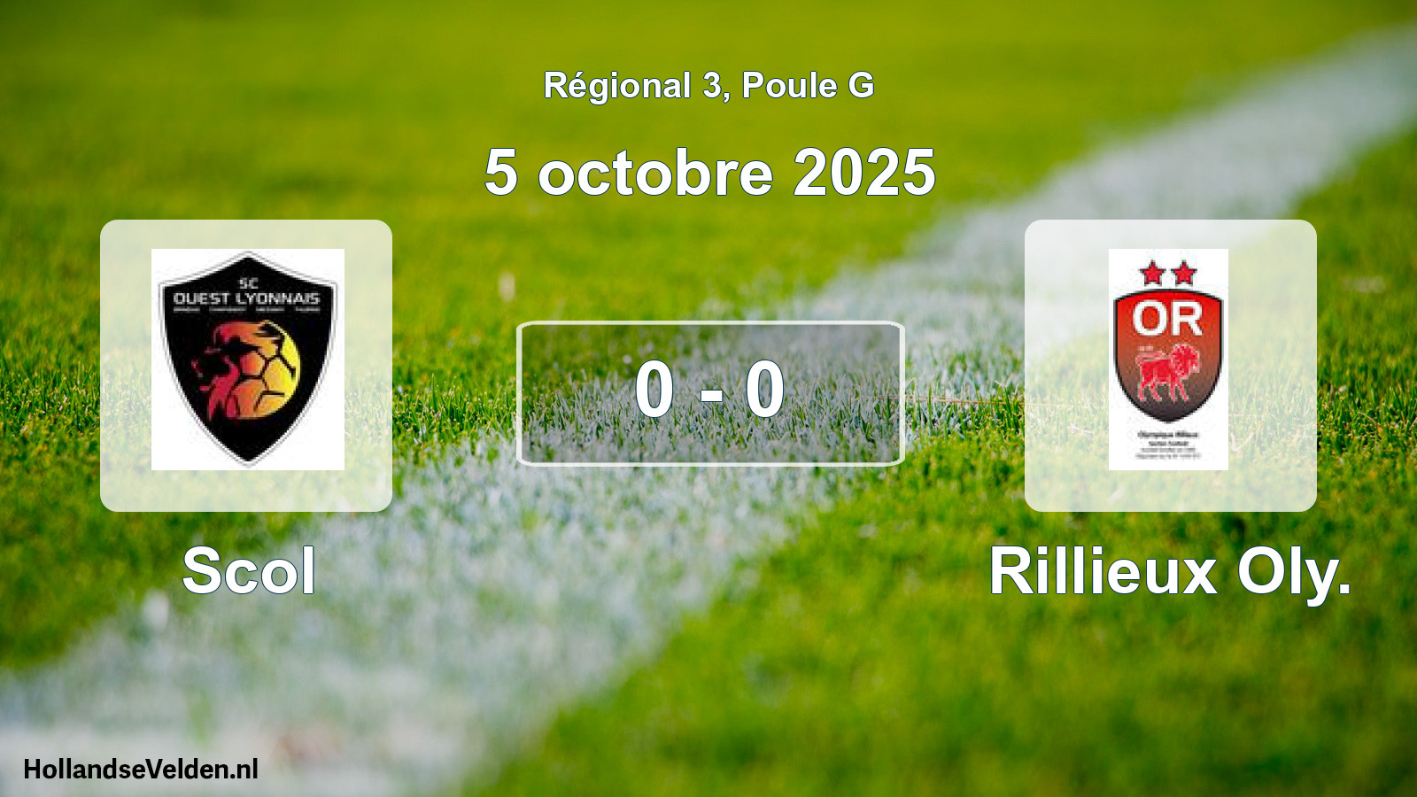 Gespeelde wedstrijd: Scol - Rillieux Oly. 0 - 0 (5 oktober 2025)