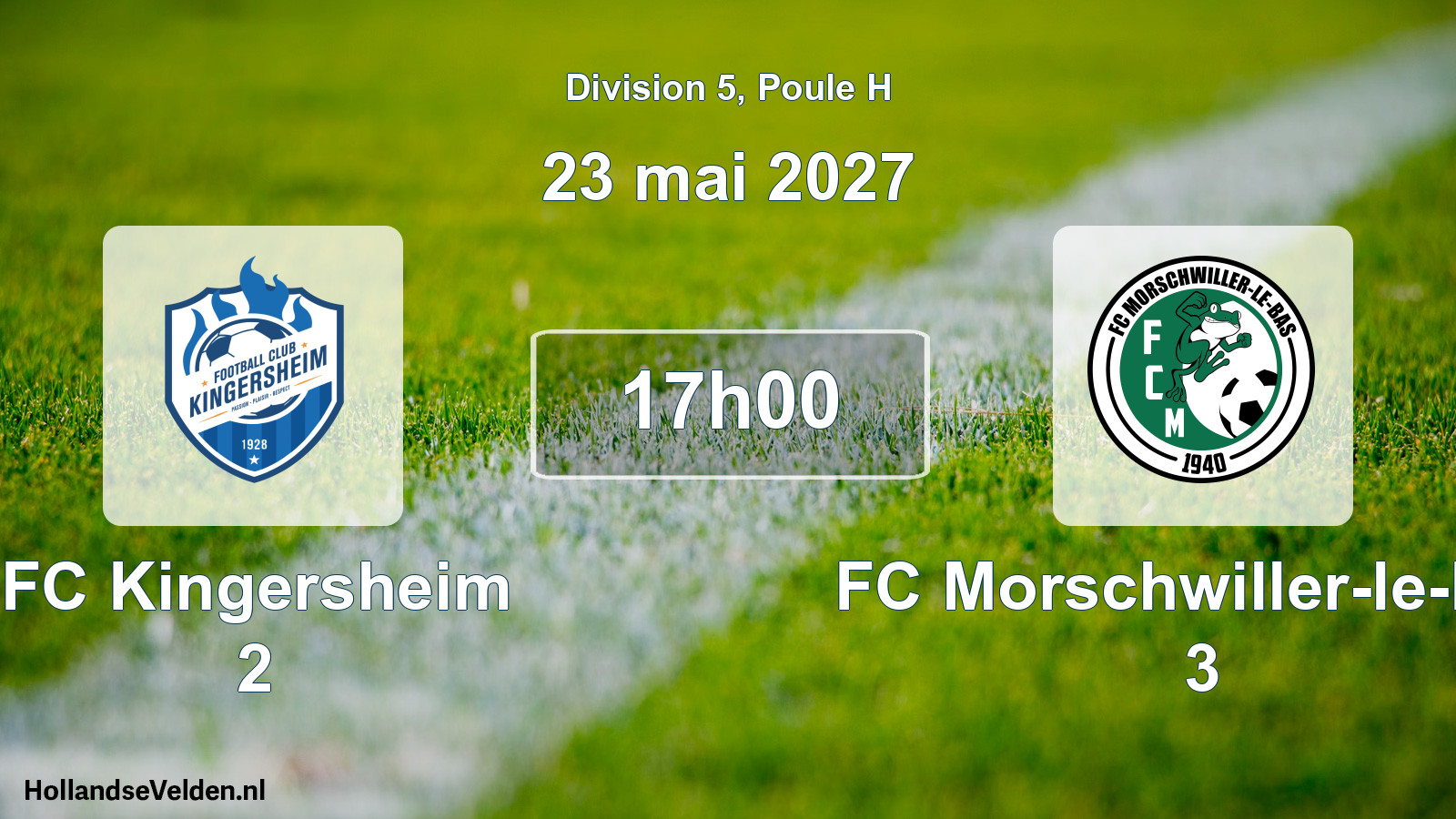Scheduled Match: FC Kingersheim 2 - FC Morschwiller-le-Bas 3 (23 May 2027)