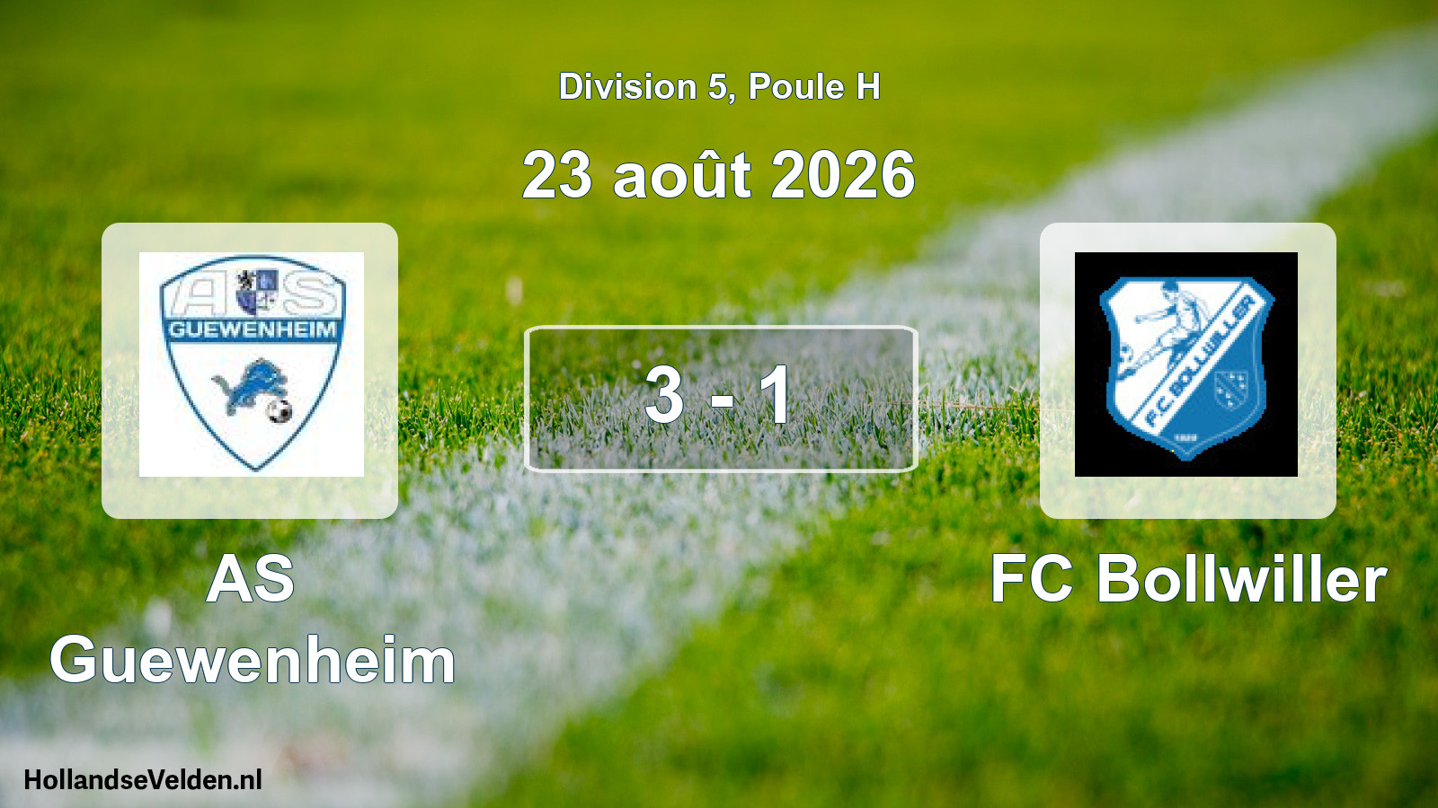 Scheduled Match: AS Guewenheim - FC Bollwiller (23 August 2026)