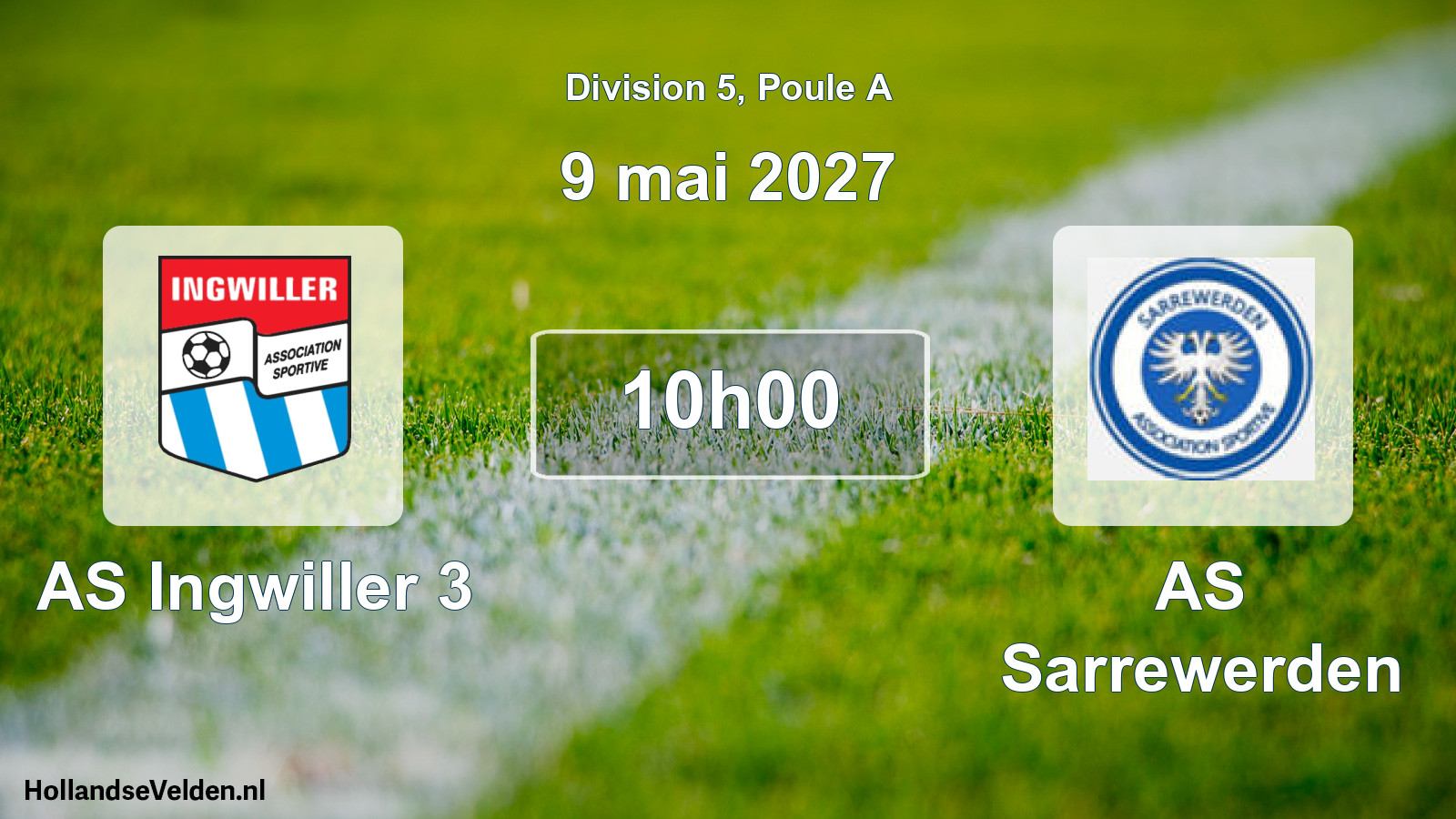 Scheduled Match: AS Ingwiller 3 - AS Sarrewerden (9 May 2027)