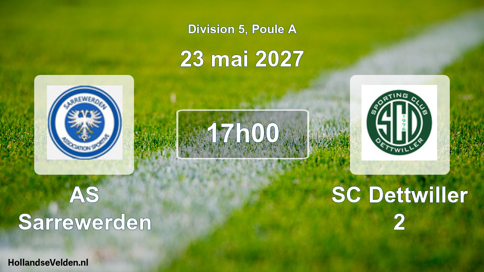 Scheduled Match: AS Sarrewerden - SC Dettwiller 2 (23 May 2027)