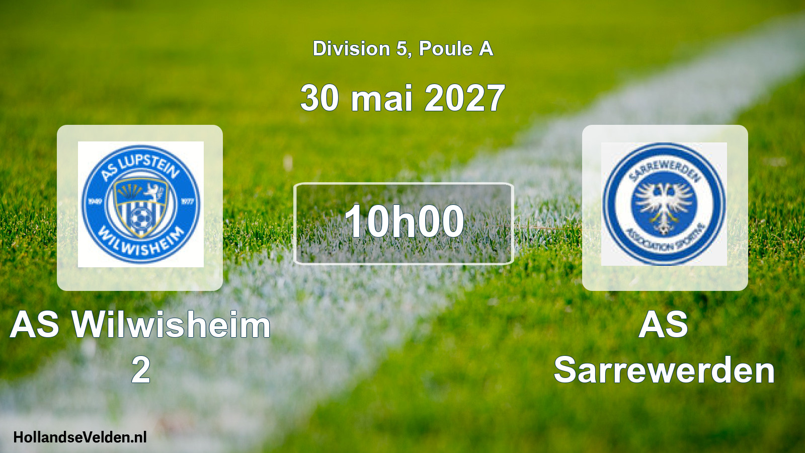 Match programmé: AS Wilwisheim 2 - AS Sarrewerden (30 mai 2027)