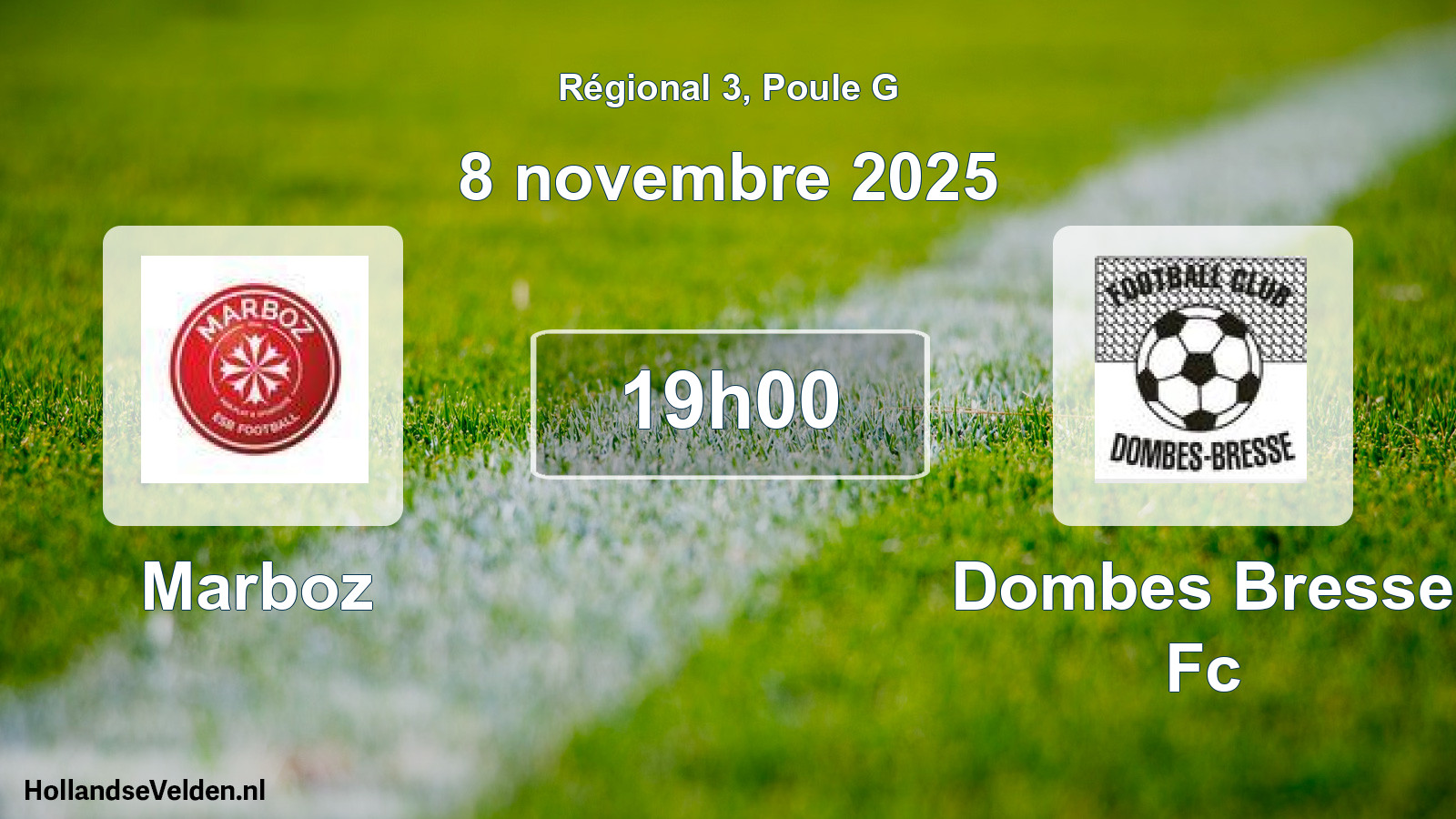 Geplande wedstrijd: Marboz - Dombes Bresse Fc (8 novembre 2025)