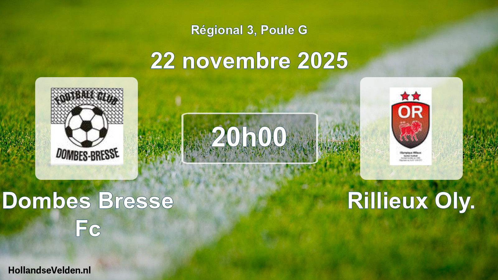 Geplande wedstrijd: Dombes Bresse Fc - Rillieux Oly. (22 november 2025)