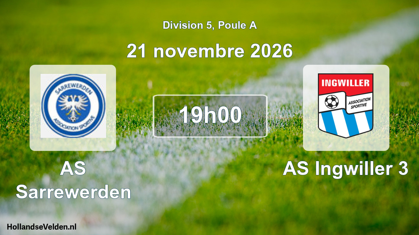 Scheduled Match: AS Sarrewerden - AS Ingwiller 3 (21 November 2026)
