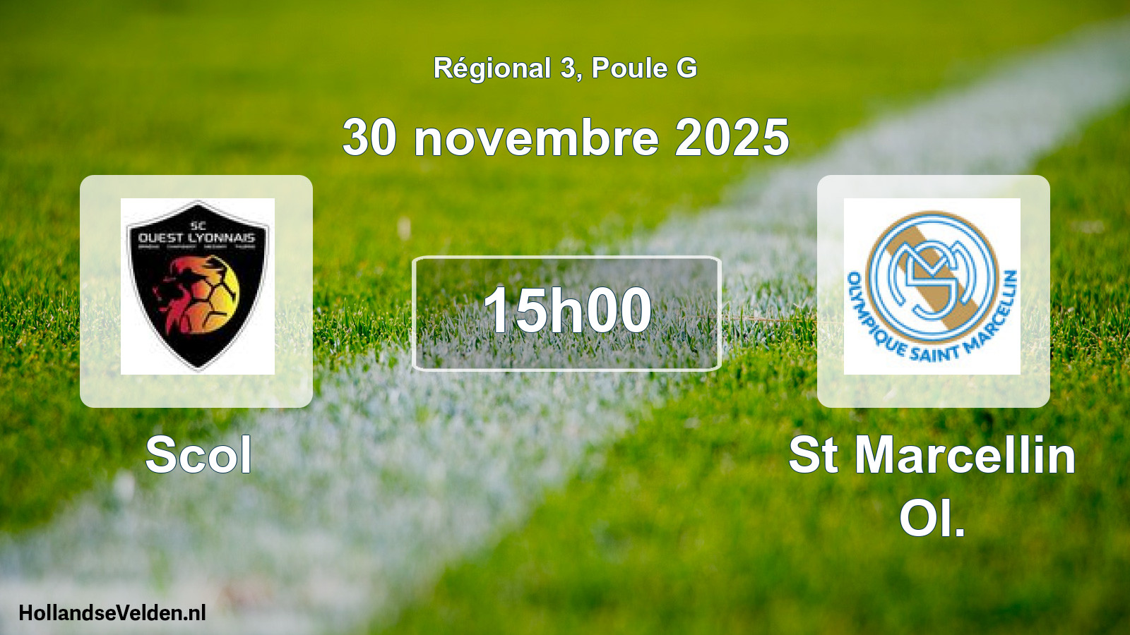 Geplande wedstrijd: Scol - St Marcellin Ol. (30 november 2025)