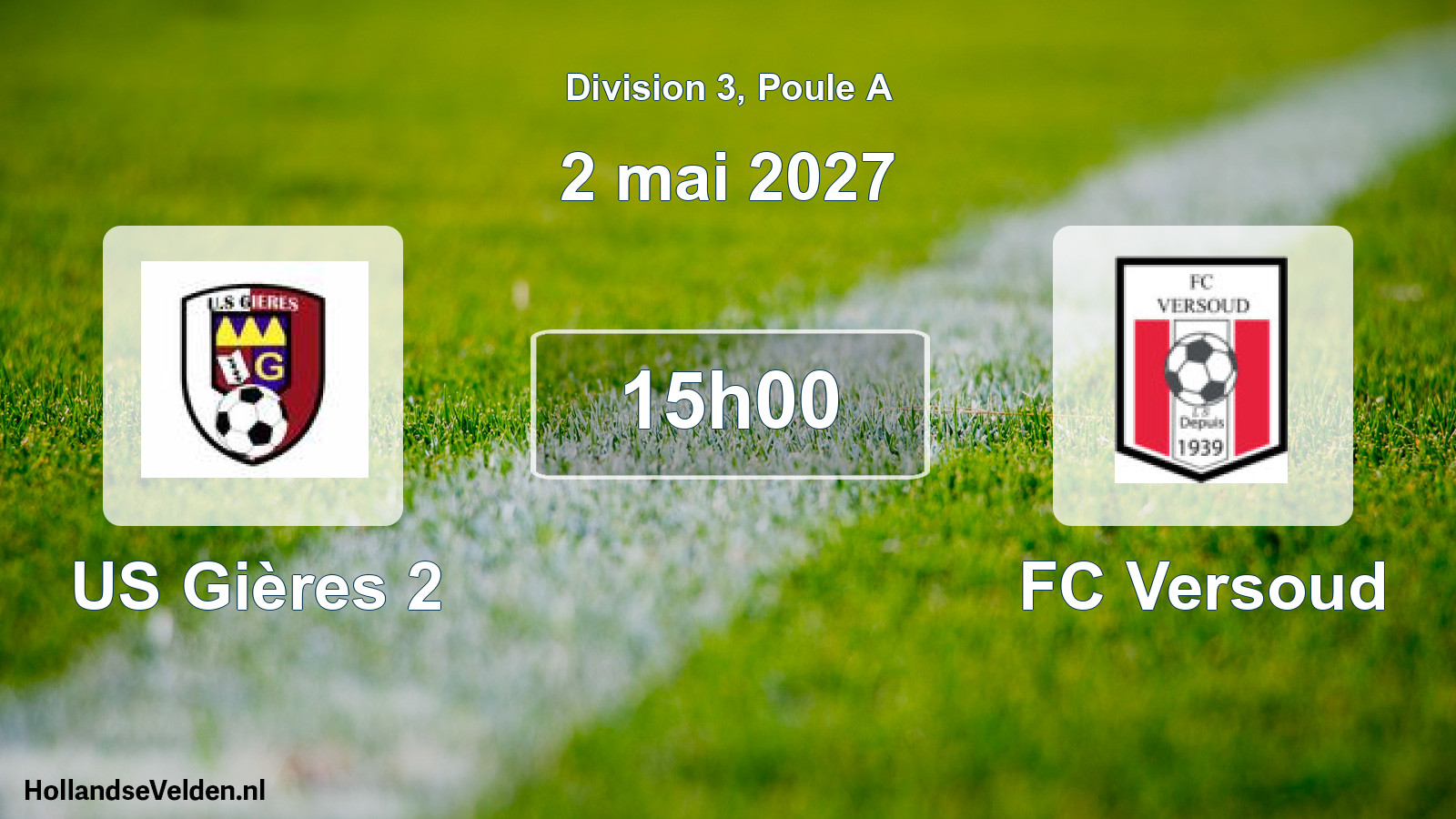 Geplande wedstrijd: US Gières 2 - FC Versoud (2 mei 2027)