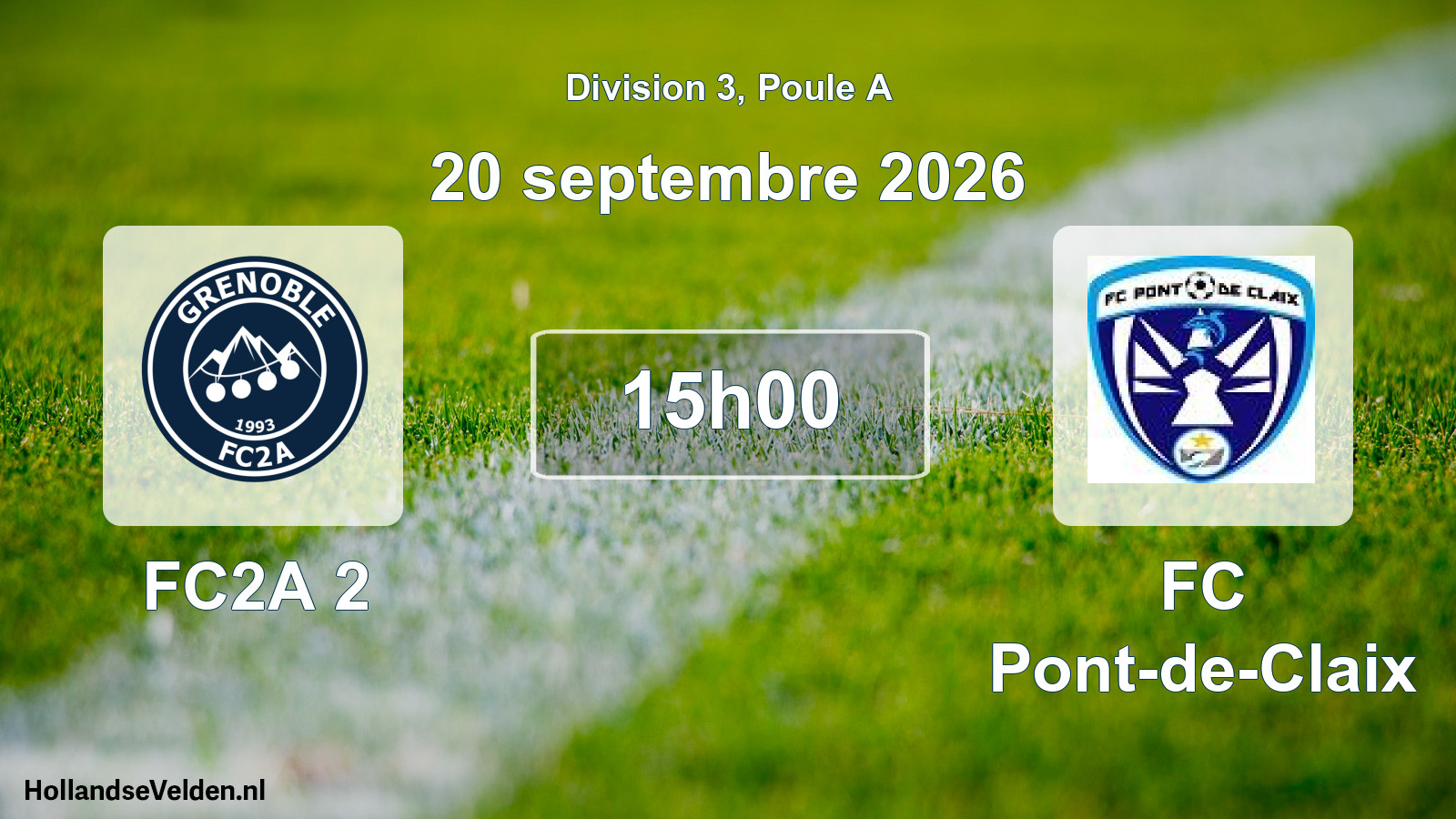 Scheduled Match: FC2A 2 - FC Pont-de-Claix (20 September 2026)