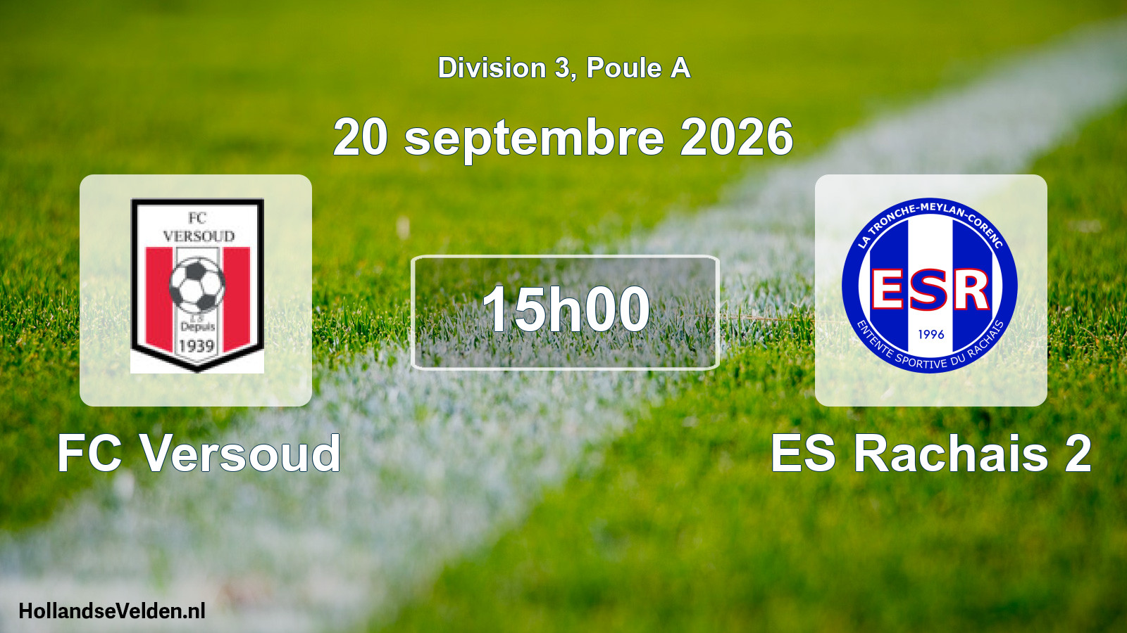 Match programmé: FC Versoud - ES Rachais 2 (20 septembre 2026)