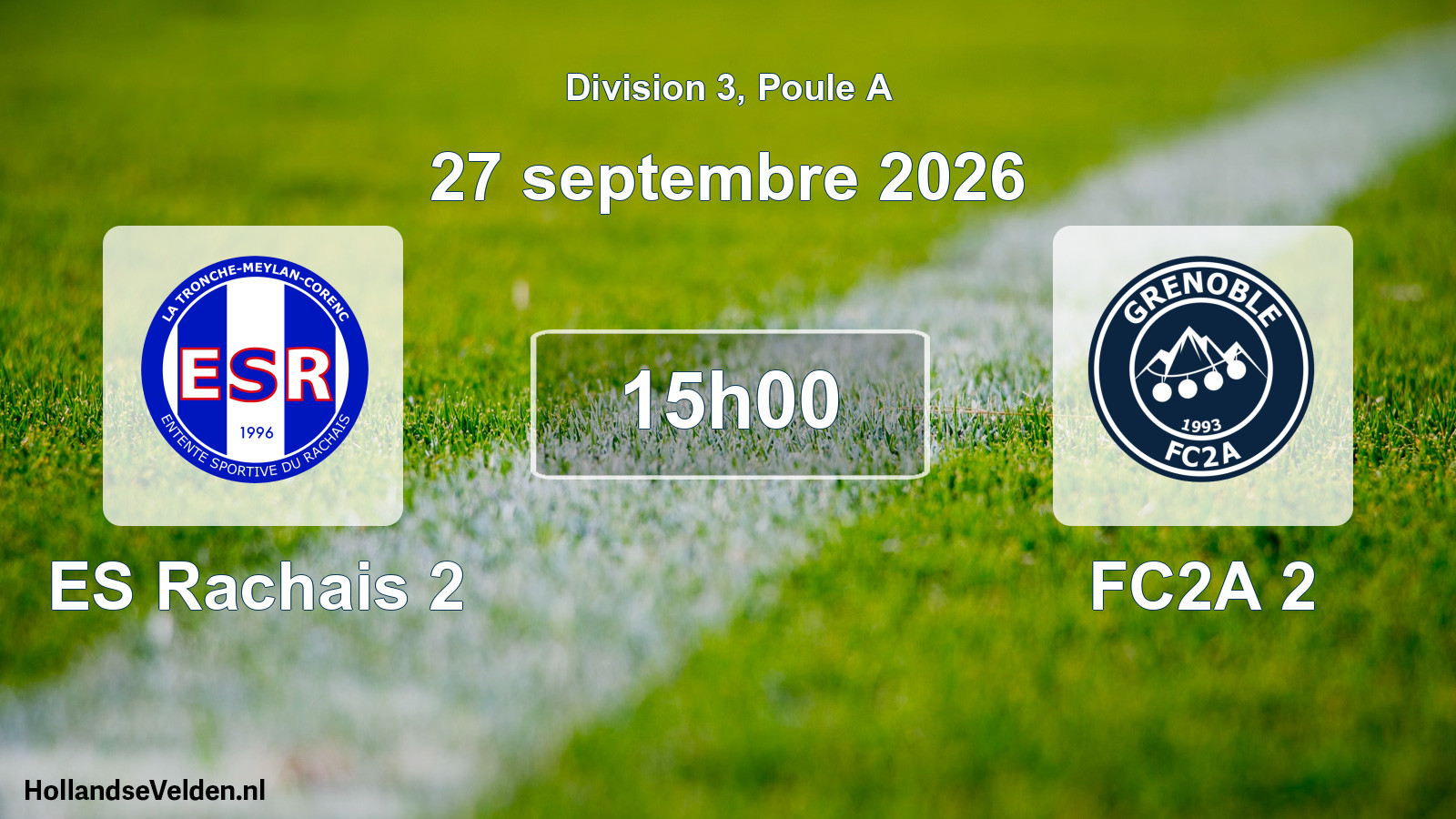 Scheduled Match: ES Rachais 2 - FC2A 2 (27 September 2026)