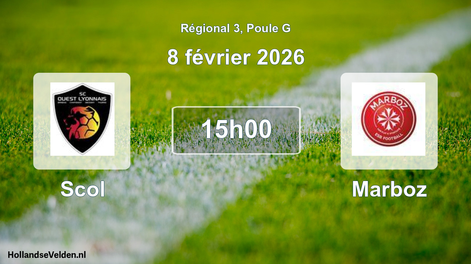 Geplande wedstrijd: Scol - Marboz (8 février 2026)