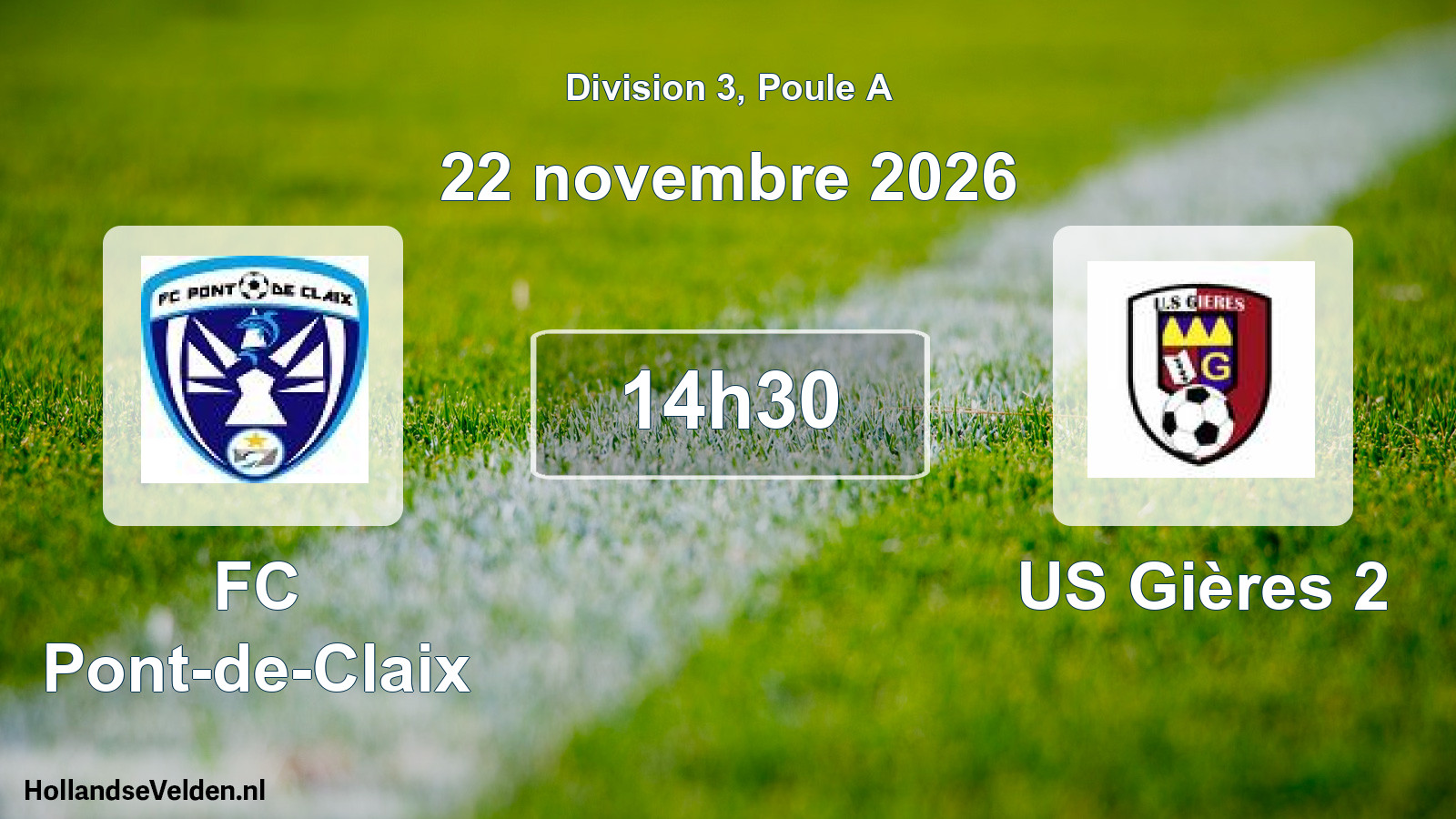 Scheduled Match: FC Pont-de-Claix - US Gières 2 (22 November 2026)