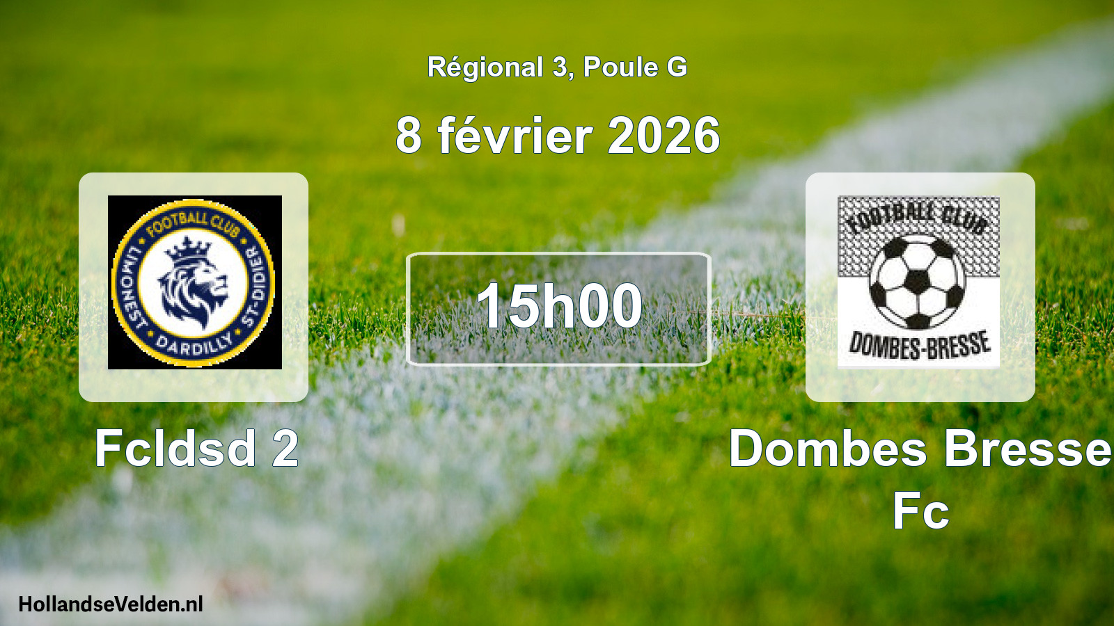 Geplande wedstrijd: Fcldsd 2 - Dombes Bresse Fc (8 février 2026)
