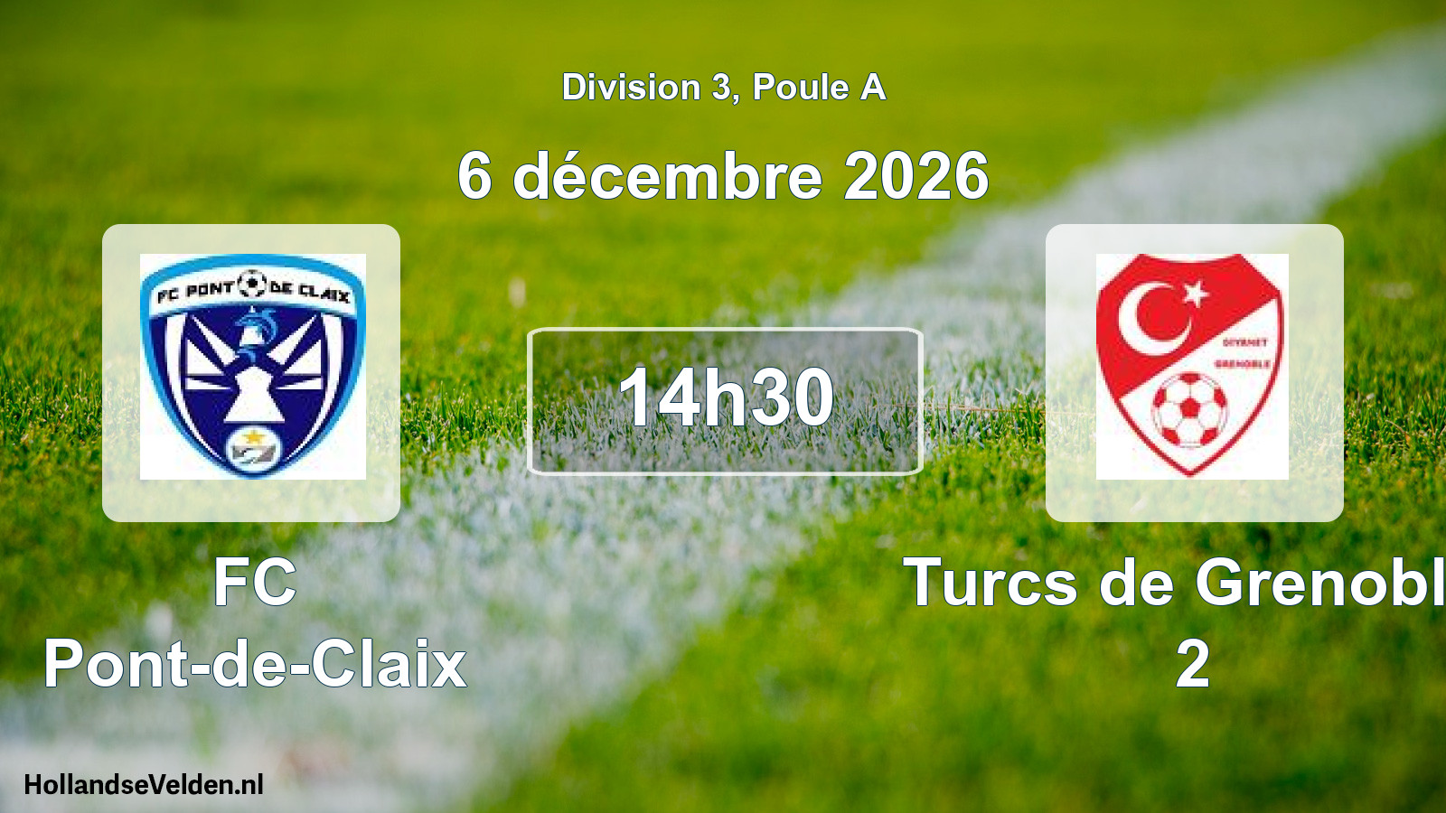 Geplande wedstrijd: FC Pont-de-Claix - Turcs de Grenoble 2 (6 december 2026)