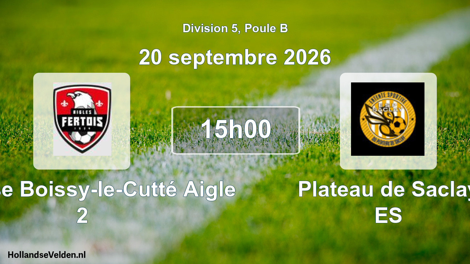 Scheduled Match: Fertoise Boissy-le-Cutté Aigle 2 - Plateau de Saclay ES (20 September 2026)