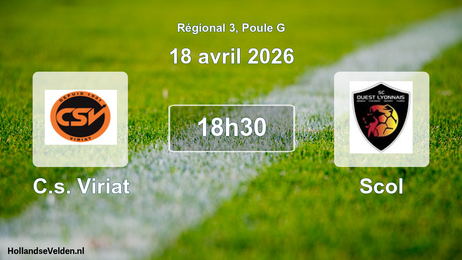 Geplande wedstrijd: C.s. Viriat - Scol (18 avril 2026)