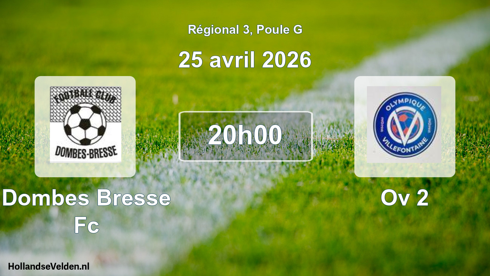 Geplande wedstrijd: Dombes Bresse Fc - Ov 2 (25 april 2026)
