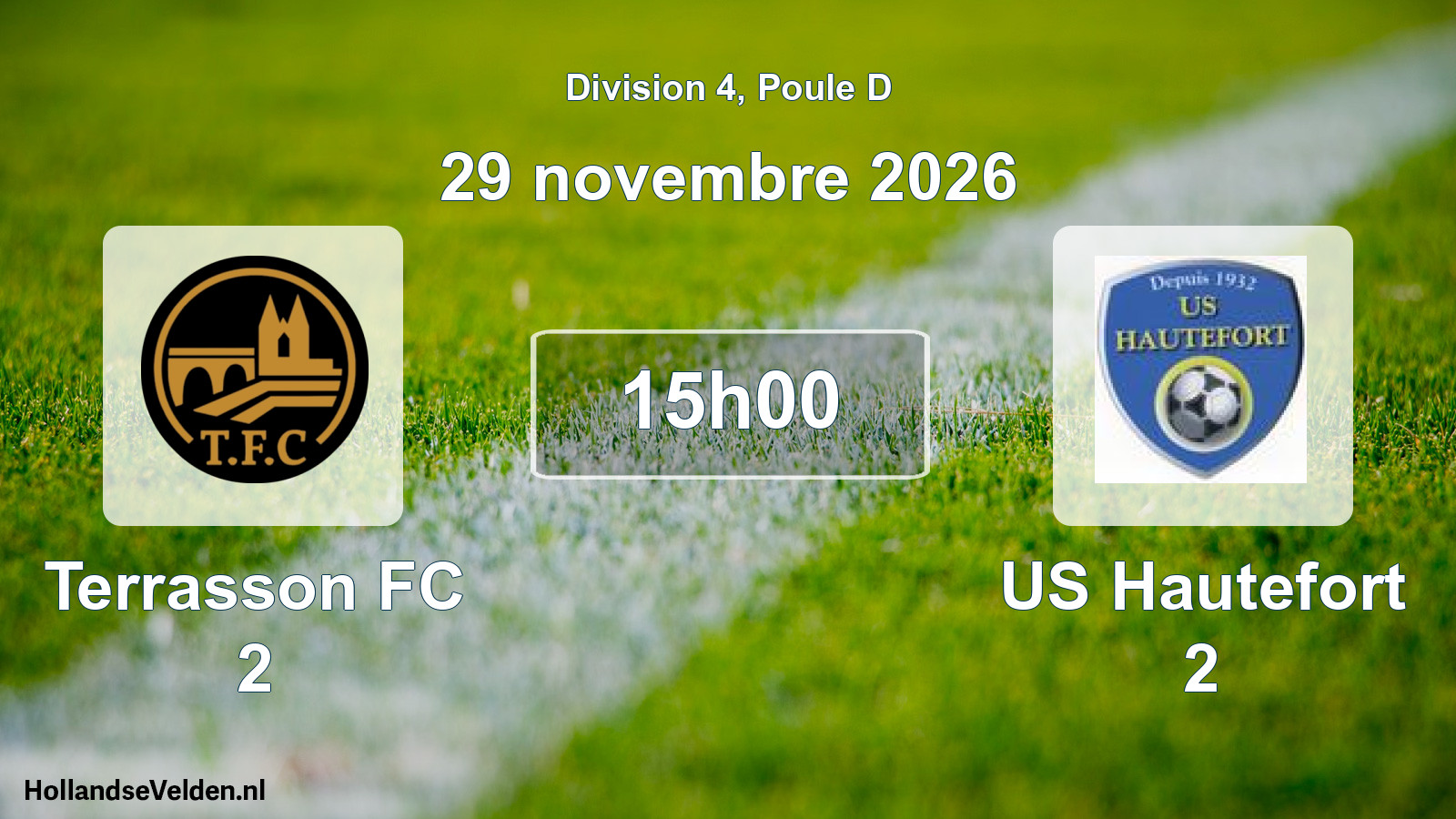 Match programmé: Terrasson FC 2 - US Hautefort 2 (29 novembre 2026)