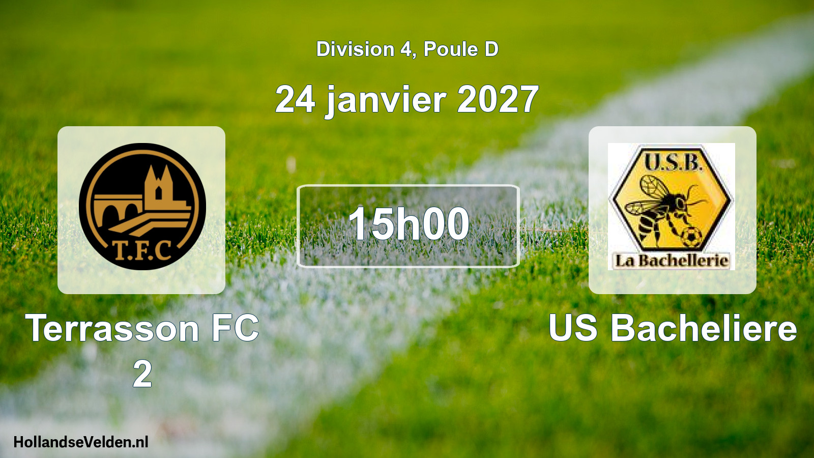 Match programmé: Terrasson FC 2 - US Bacheliere (24 janvier 2027)